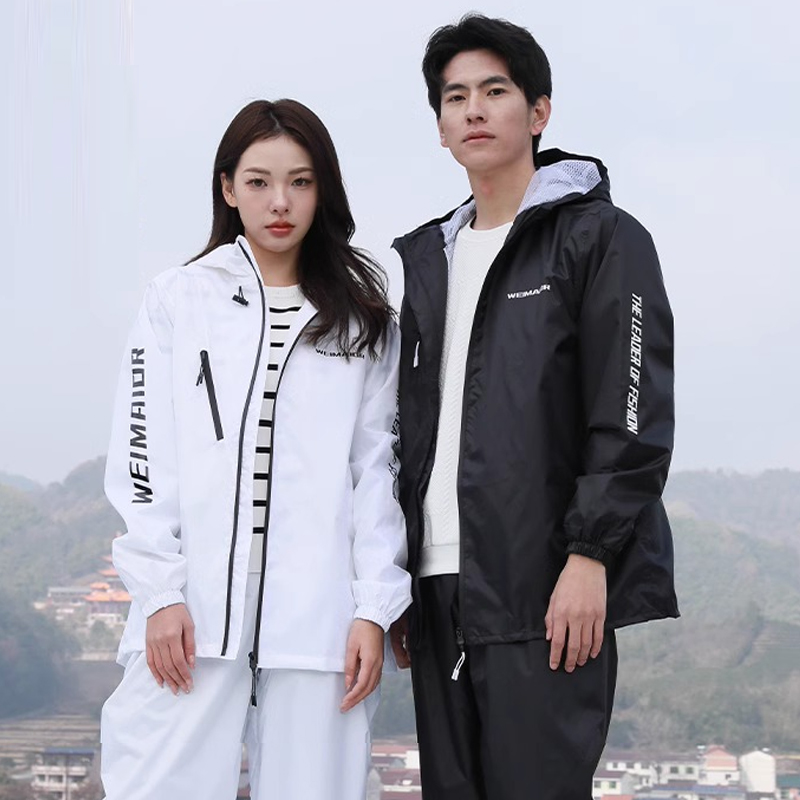 Cycling Rain Jacket Commute - Set Jas Hujan Tipis Musim Panas