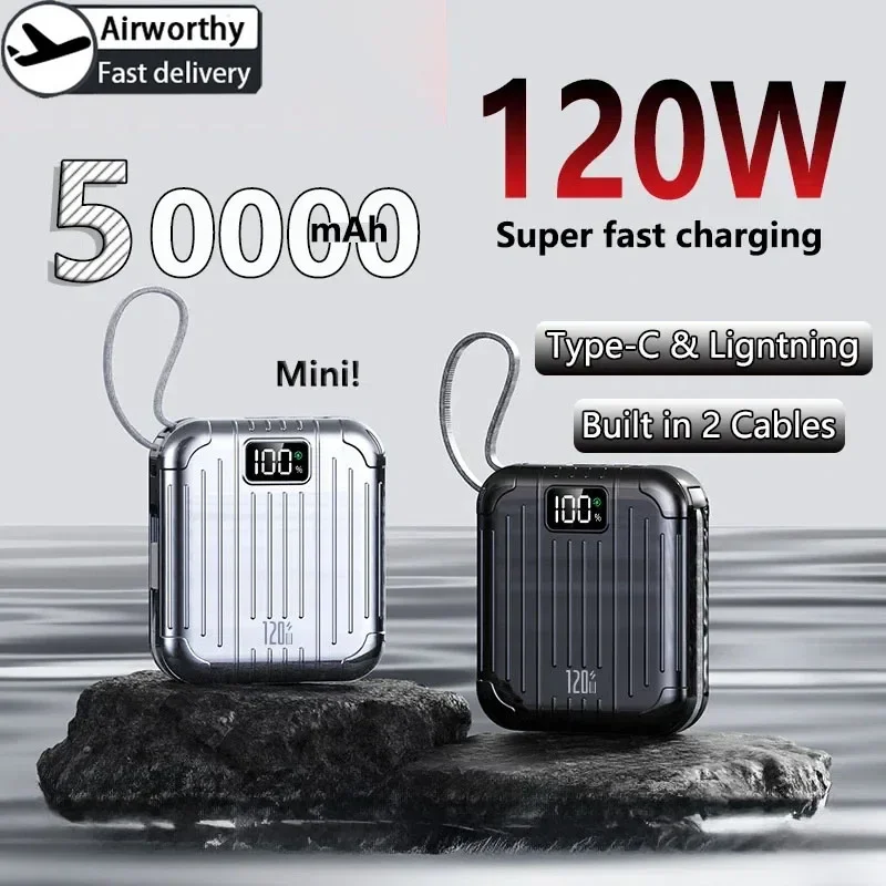 Usb Charger Dynamo - PowerBank Mini Ringkas 50000mAh, Pengisian Daya