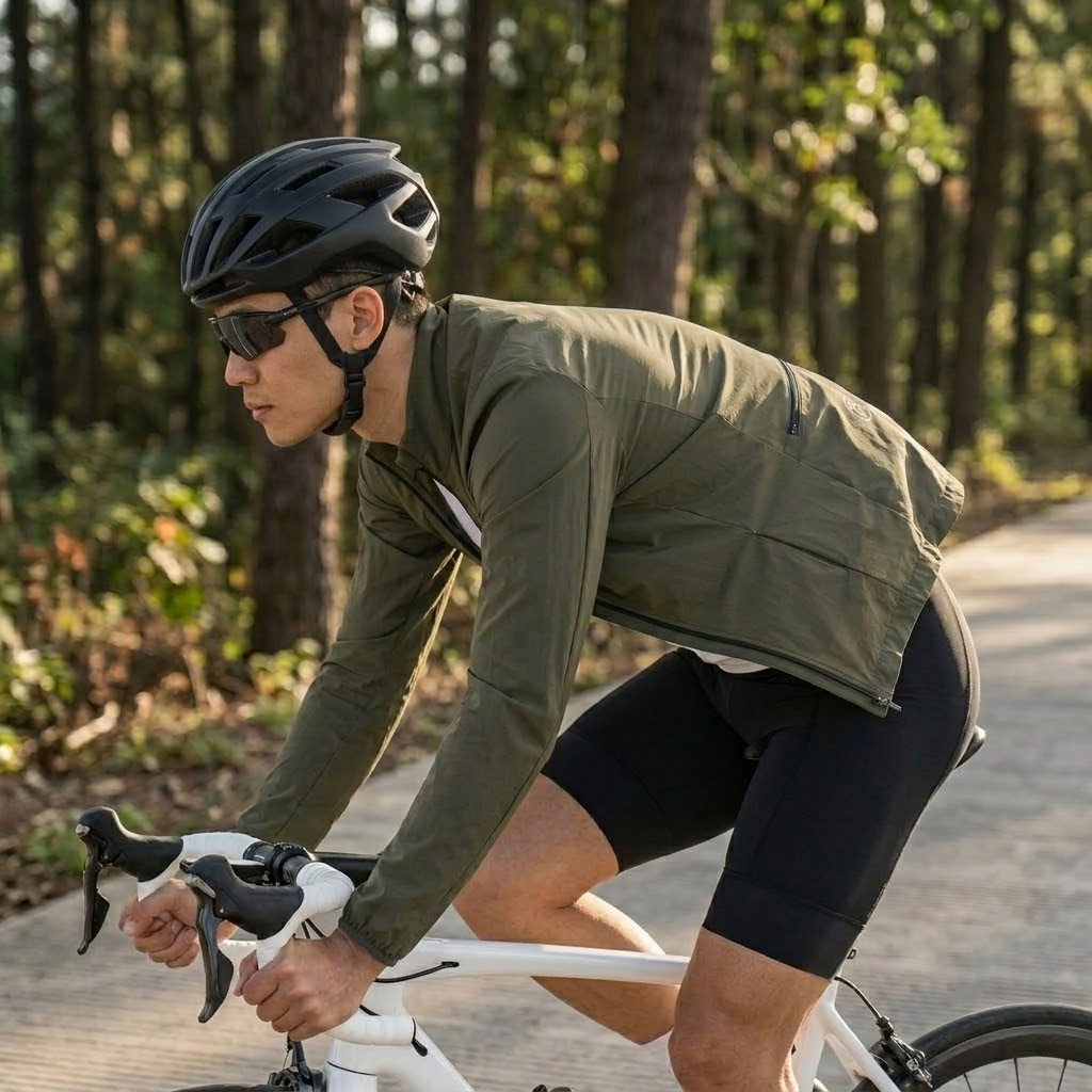Cycling Commute Jacket - MY KILOMETRE Musim Semi Pria Kerikil