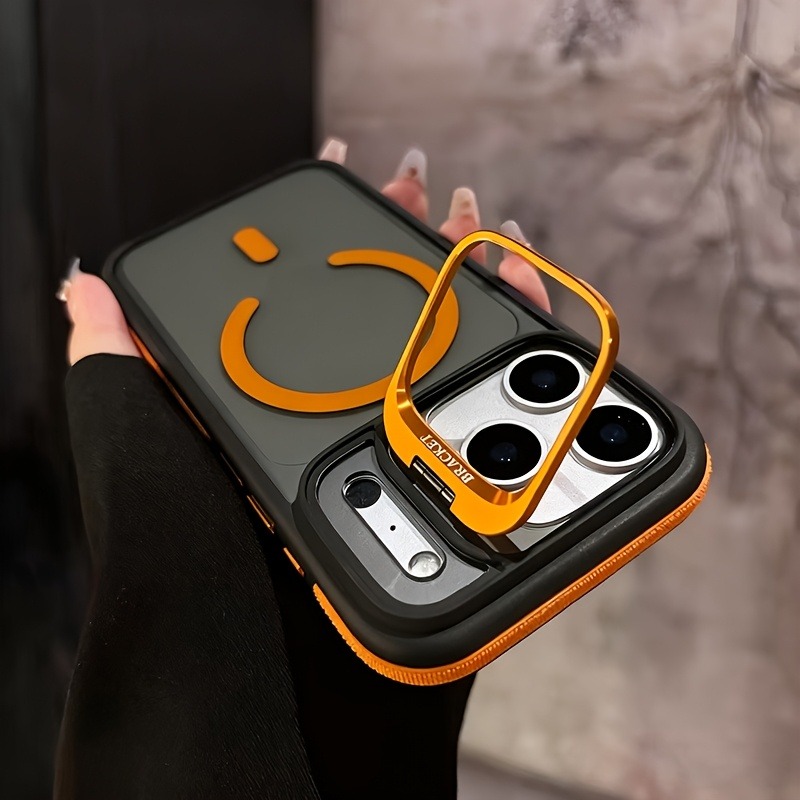 Kickstand Adjustable - Casing Ponsel Magnetik Transparan Matte Mewah