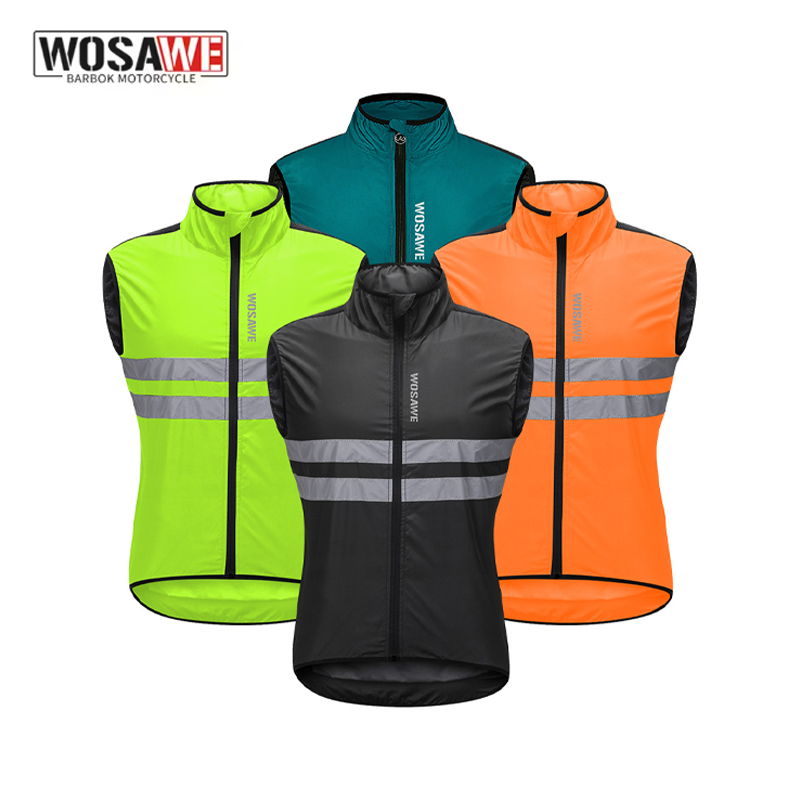 Reflective Vest Cycling - WOSAWE Rompi Bersepeda Pria Ringan, Dapat
