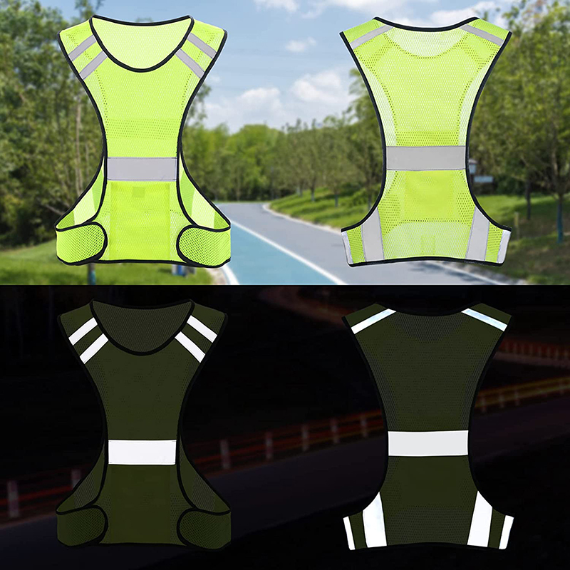 Reflective Vest Cycling - Rompi Keselamatan Reflektif Berbahan Jaring Fluoresen,