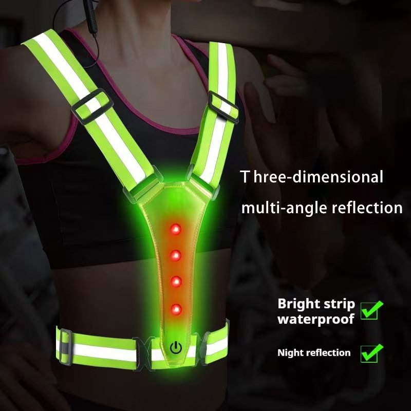 Reflective Vest Cycling - Rompi Lari LED Reflektif Tali Reflektor