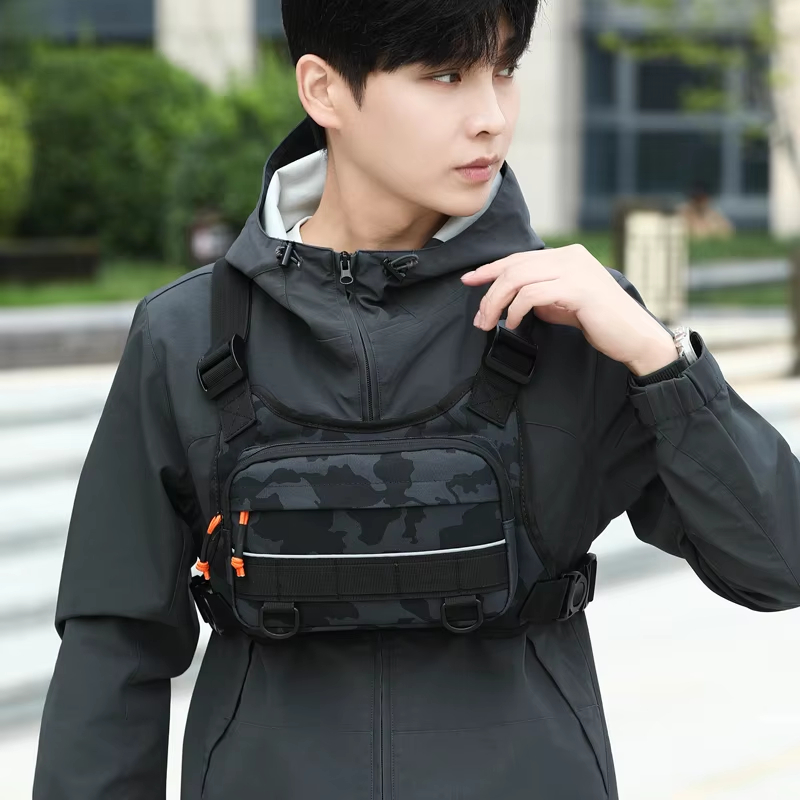 Reflective Vest Cycling - Rompi Dada Depan untuk Bersepeda, Tas