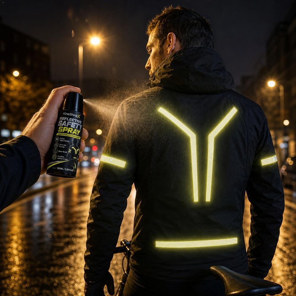Commute Cycling Helmet - Semprotan Reflektif Keselamatan Malam, Cat Pelapis