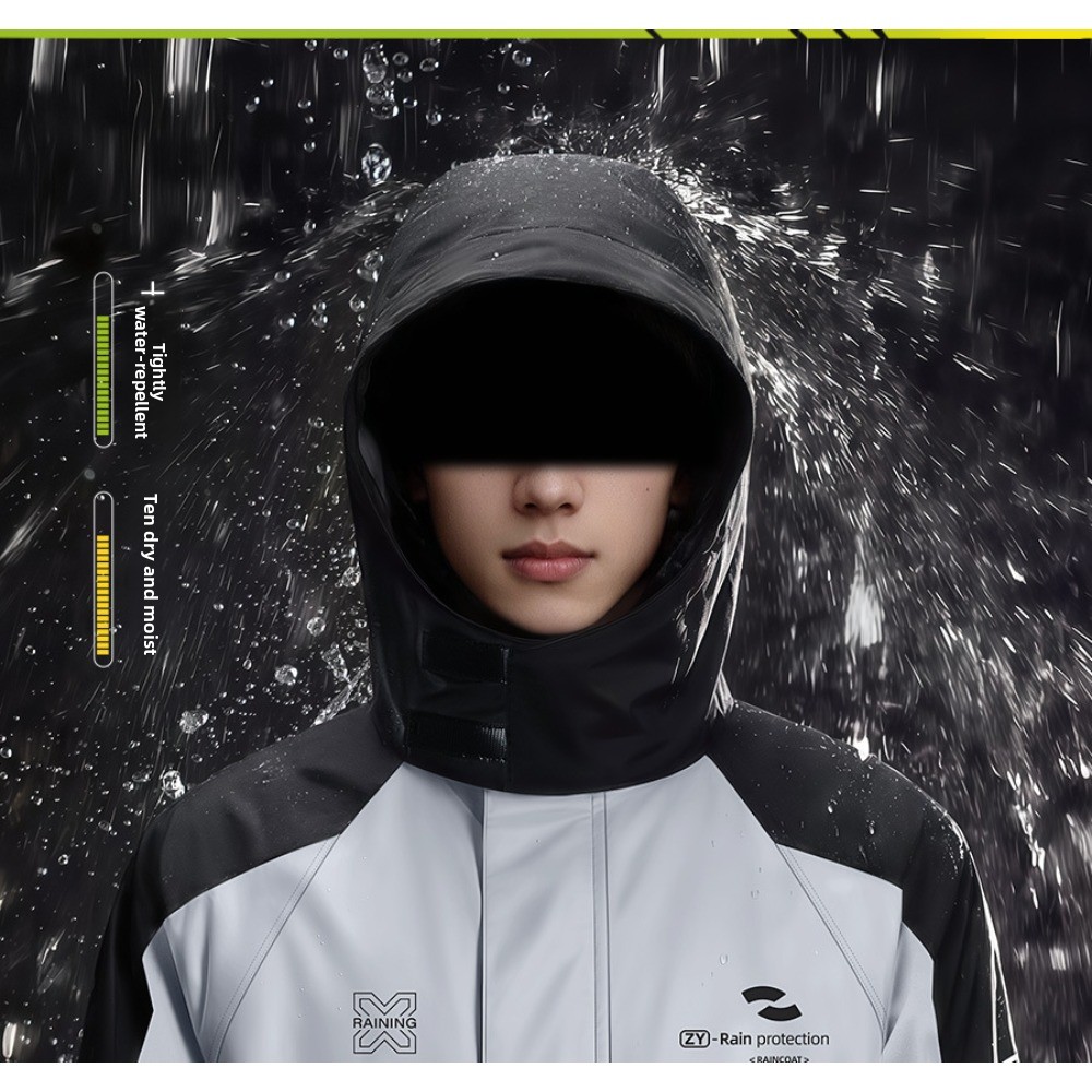 Setelan Jas Hujan Sepeda Motor - Cycling Rain Jacket Commute ulasan dan harga