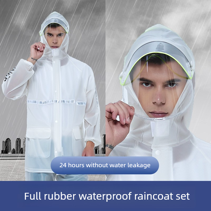 Setelan Jas Hujan Motor Dua Po - Cycling Rain Jacket Commute ulasan dan harga