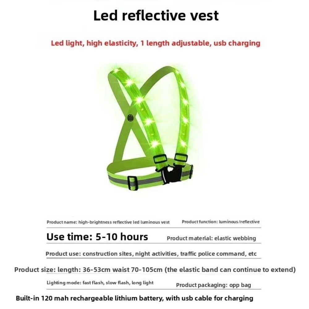 Rompi Keselamatan LED Polieste - Reflective Vest Cycling ulasan dan harga