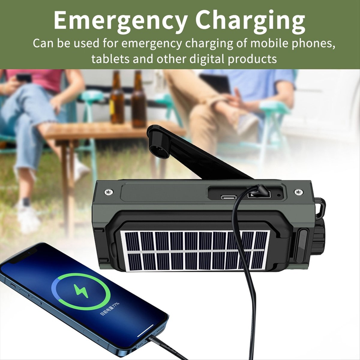 Radio Tenaga Surya Portabel A2 - Usb Charger Dynamo ulasan dan harga