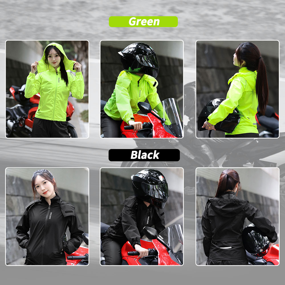 WOSAWE jas hujan bertudung wan - Cycling Rain Jacket Commute ulasan dan harga