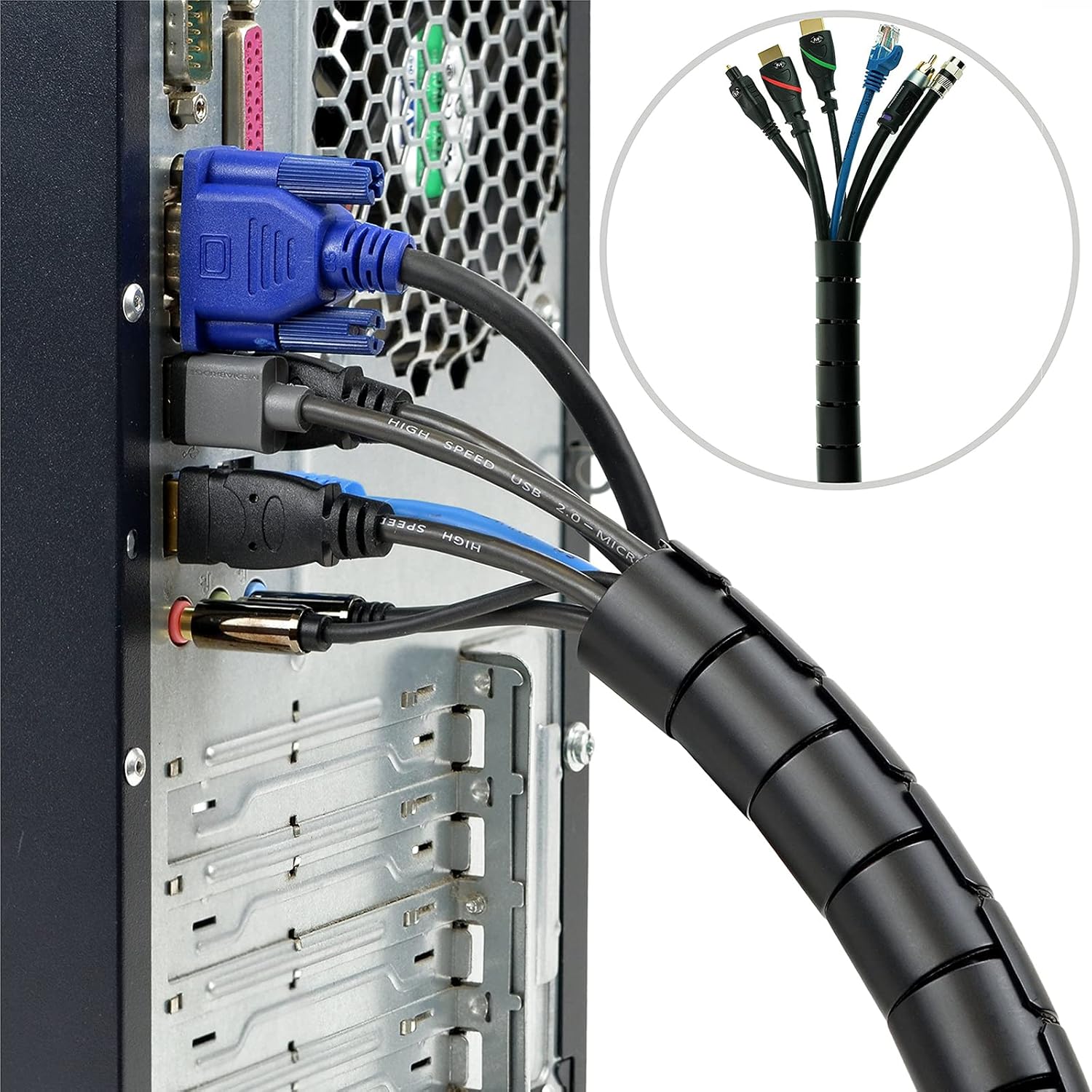 Pelindung Kabel Spiral Fleksib - Cable Lock Flexible ulasan dan harga
