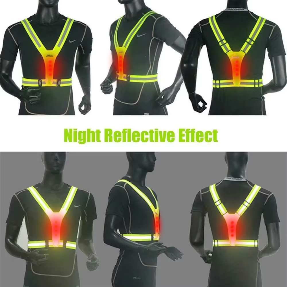 Rompi Lari LED Reflektif Tali  - Reflective Vest Cycling ulasan dan harga