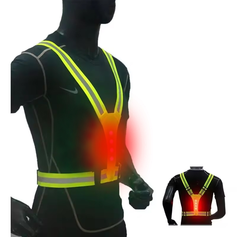 Rompi Lari LED Reflektif Tali  - Reflective Vest Cycling ulasan dan harga