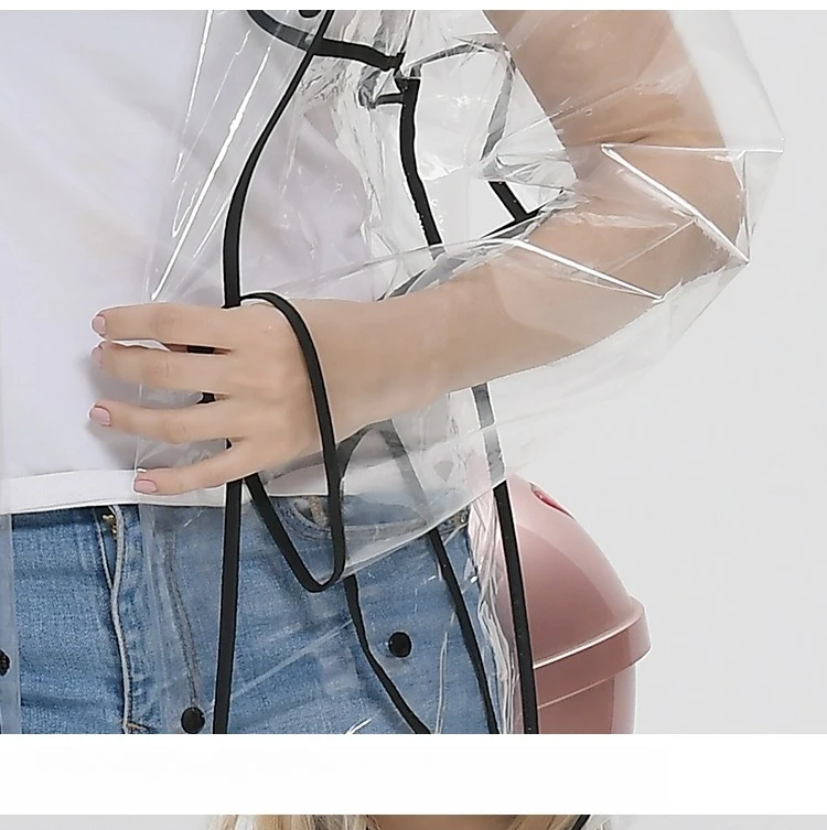 Jas Hujan Panjang Transparan E - Waterproof Cycling Commute ulasan dan harga
