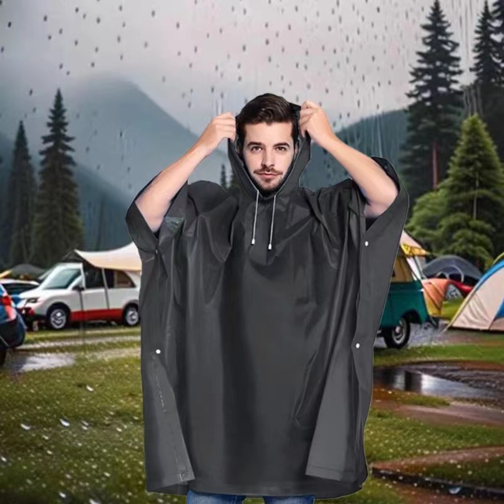Jas hujan ponco tahan air ring - Cycling Rain Jacket Commute ulasan dan harga