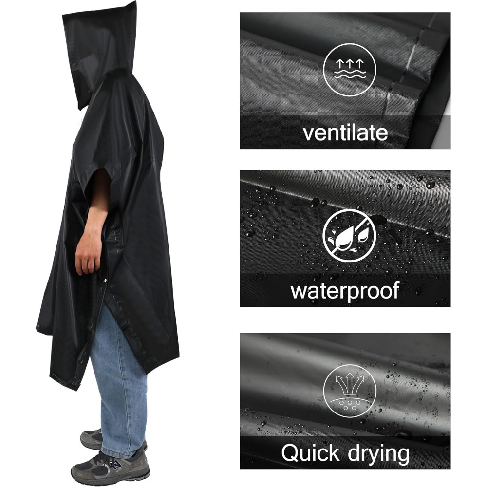 Jas hujan ponco tahan air ring - Cycling Rain Jacket Commute ulasan dan harga