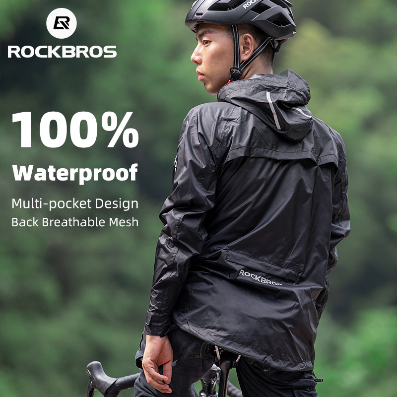 ROCKBROS Mantel Hujan Berseped - Cycling Rain Jacket Commute ulasan dan harga